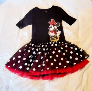 Disney‎ Girls Minnie Mouse Dress With Ruffles Size 7/8